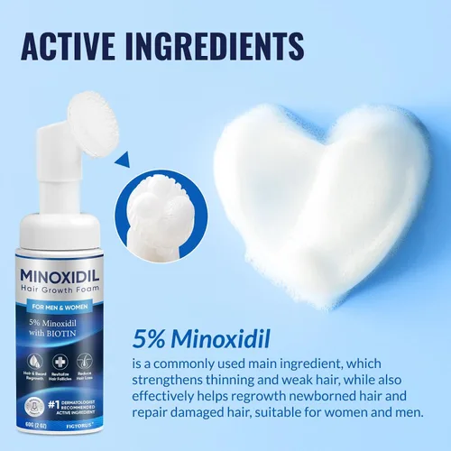 Miniatura 2 de Espuma de minoxidil al 5%, espuma de minoxidil para hombres, minoxidil para el crecimiento del cabello de mujeres, minoxidil para hombres y mujeres