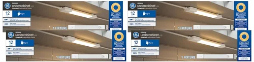 Miniatura 12 de GE Lámpara LED HD+ para debajo del gabinete, accesorio de perfil delgado integrado enlazable para cocinas, color blanco cálido, enchufable, 24