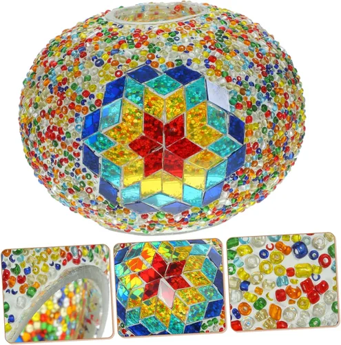 Miniatura 4 de DOITOOL Elegante pantalla decorativa para el hogar, pantalla de cristal de reemplazo para lámparas de mosaico, cubierta de lámpara de mesa de diseño