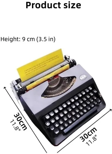 Miniatura 2 de Máquina de escribir manual clásica, máquina de escribir manual vintage con cinta de tinta, máquina de escritura mecánica retro, para oficina en casa