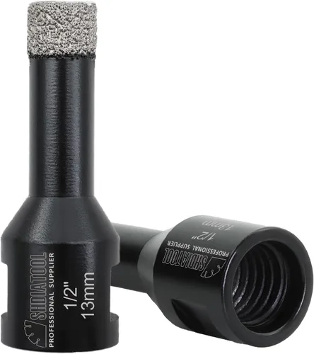Miniatura 7 de SHDIATOOL Brocas de núcleo de diamante, 2 unidades de 1/4 de pulgada para porcelana, cerámica, ladrillo, ladrillo al vacío, sierra de agujero