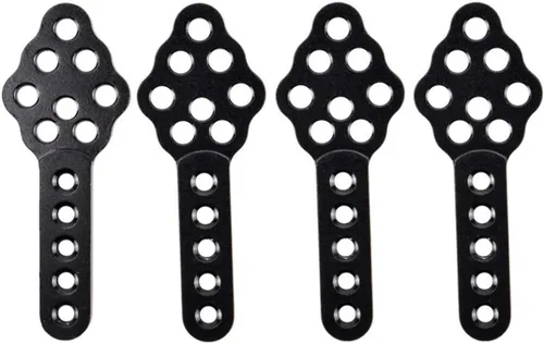 Miniatura 8 de Amortiguador de metal CNC para coche RC Axial SCX10 90046 D90 D110 con soporte ajustable de altura y ángulo para coche oruga RC (Rojo)