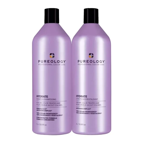 Pureology Kit de Champú y Acondicionador Hidratante - Para Cabello Seco, Medio a Grueso y Teñido, Suaviza y Hidrata Profunda, Sin Sulfatos