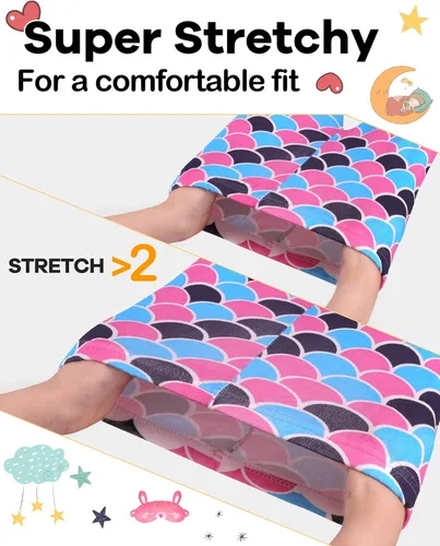 Miniatura 3 de DAUGHTER QUEEN Pijama de algodón para niñas de 4 piezas, talla 18 meses-12 años