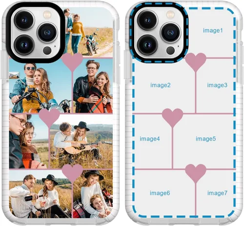 Miniatura 15 de Funda de teléfono personalizada para iPhone 14 Pro Max personalizada con collage de múltiples imágenes, resistente a los golpes, funda protectora