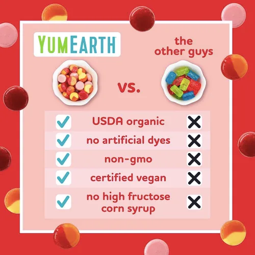 Miniatura 3 de YumEarth Gotas de frutas orgánicas, caramelos duros naturales con sabor variado, dulces de frutas para niños, aptos para alérgicos, sin OMG, sin