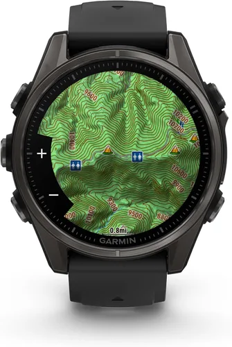 Miniatura 3 de Garmin Fenix 8 Premium - Reloj inteligente multideporte GPS para correr, 43 mm AMOLED, clasificado para buceo, linterna incorporada Titanio DLC