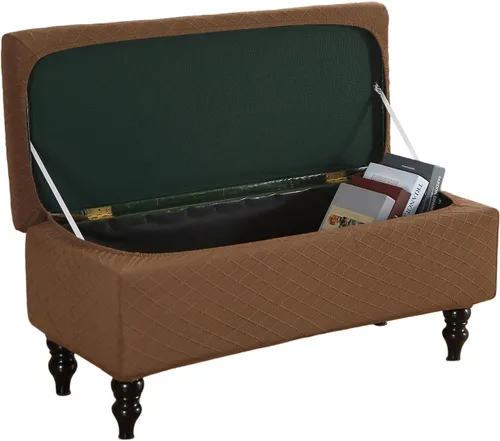 Miniatura 29 de FUANGUI Funda para Otomán Elástica de Almacenamiento Funda para Banco Otomán Impresa Plegable Banco de Almacenamiento Funda para Otomán Reposapiés
