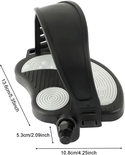 Miniatura 2 de Pedales de bicicleta estática con correas, Pedales de bicicleta reclinada estacionaria, Rosca de 1/2 "para bicicleta de spin, Bicicleta estática