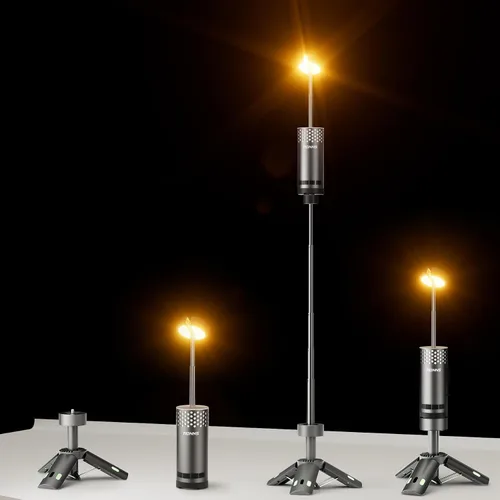 Miniatura 8 de Luces de Camping Recargables, Linterna de Camping Desmontable con Soporte, Lámpara de Campamento Telescópica Impermeable, Luz de Trabajo Magnética