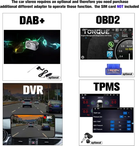 Miniatura 8 de Radio para Tacoma: 2+32G Estéreo de coche con Bluetooth AM FM Carplay Auto para Toyota Tacoma Truck 2005-2015, 9 "Pantalla táctil del mercado