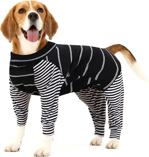 Miniatura 8 de Traje de recuperación para perro, herida abdominal después de la cirugía, evita lamer heridas, alternativas de collar electrónico y cono, camisa Azul