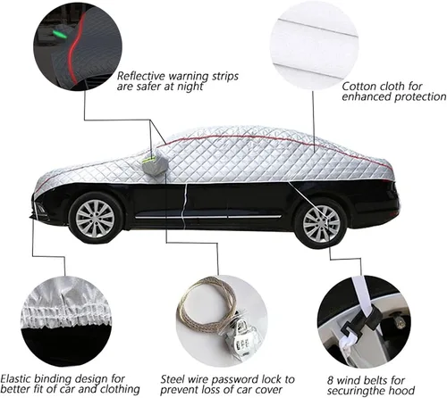 Miniatura 3 de Protector de granizo para automóvil, compatible con Tesla Modelo 3, cubierta impermeable para todo tipo de clima, cubierta exterior de protección