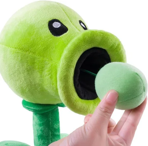 Miniatura 2 de JHESAO Juego de 3 piezas de plantas y zombis de peluche de zombis, guisante de juguete de zombis, 1 2 muñecos de guisante Gatling suave, muñeco