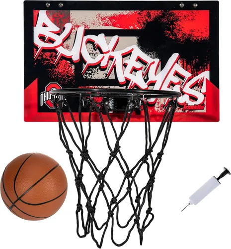 Miniatura 12 de Franklin Sports NCAA - Aro de baloncesto sobre la puerta, aro de baloncesto para interiores con baloncesto para niños, mini aro para dormitorio +