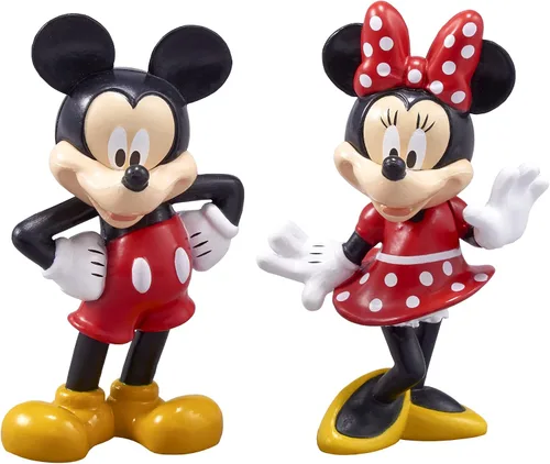 Miniatura 2 de DecoSet® Disney Mickey Mouse y Minnie Mouse Set de Adornos para Pastel de 2 Piezas, Adornos para Pastel Duraderos de Plástico Seguro para Alimentos