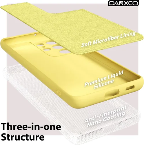 Miniatura 5 de oakxco Funda para teléfono Samsung Galaxy S21 Ultra de silicona líquida con agarre, linda, delgada, fina, suave, de goma TPU lisa y suave, cubierta
