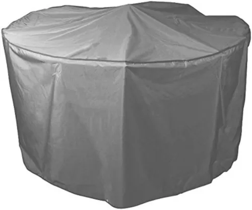 Miniatura 7 de Bosmere Funda resistente a la intemperie para mesa y sillas para exteriores, 64 pulgadas de diámetro x 33 pulgadas de alto, gris