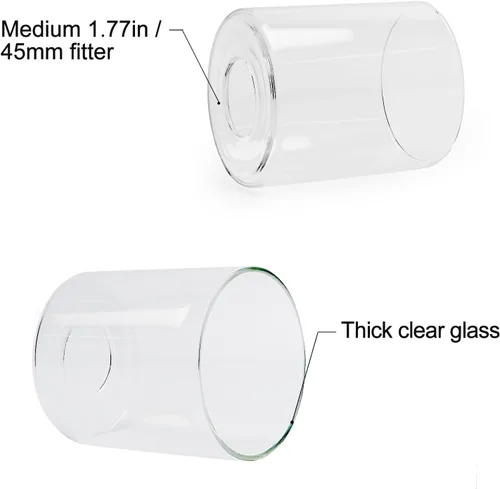 Miniatura 3 de 1 cilindro de pantalla de vidrio transparente, pantalla de repuesto para lámpara colgante, lámpara de pie, lámpara de escritorio, apliques de pared