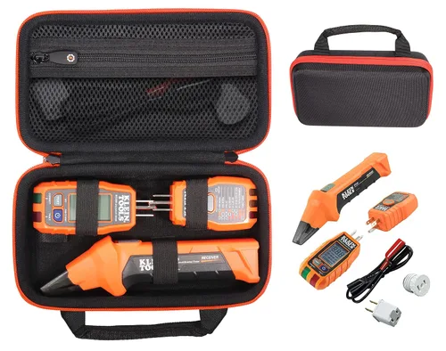 Miniatura 9 de Funda para Klein Tools 80016, ET310 AC Circuit Breaker Finder, Probador de salida GFCI integrado, receptáculo RT310 y kit de accesorios