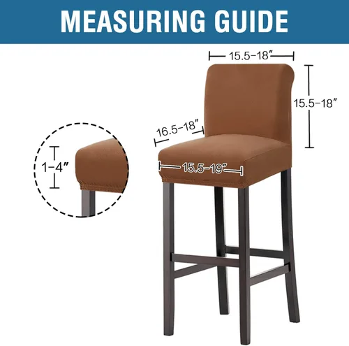 Miniatura 2 de H.VERSAILTEX Funda para taburete de bar 100% impermeable, elástica, funda para taburete de mostrador, funda para silla de pub, para comedor