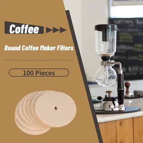 Miniatura 2 de 100 filtros redondos para cafetera, papeles de filtro de café, filtro de repuesto universal para cafetera vietnamita, para cocina del hogar, papeles
