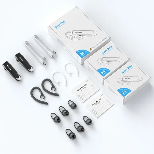 Miniatura 5 de [Paquete de 2] Auricular Bluetooth inalámbrico manos libres V5.0 24 horas conducción con micrófono 60 días auriculares Bluetooth en espera
