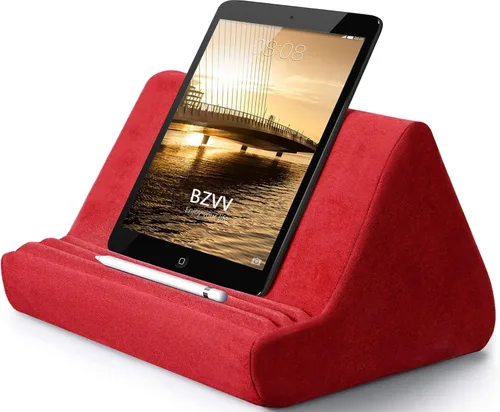 Miniatura 7 de BZVV Soporte de Tableta Suave con Almohada y Bolsillo, Soporte Ajustable con 3 Ángulos de Visualización, Soporte Holgazán para Cama y Sofá