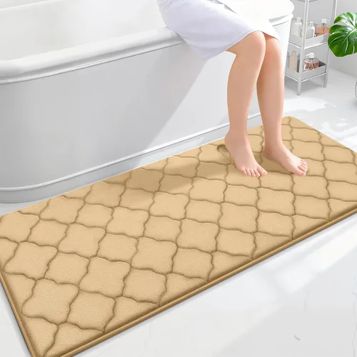 Miniatura 262 de OLANLY Alfombra de Baño de Espuma Viscoelástica de 24 x 16 pulgadas, Ultra Suave y Absorbente, Alfombras de Baño Antideslizantes, Cómodas, Lavables