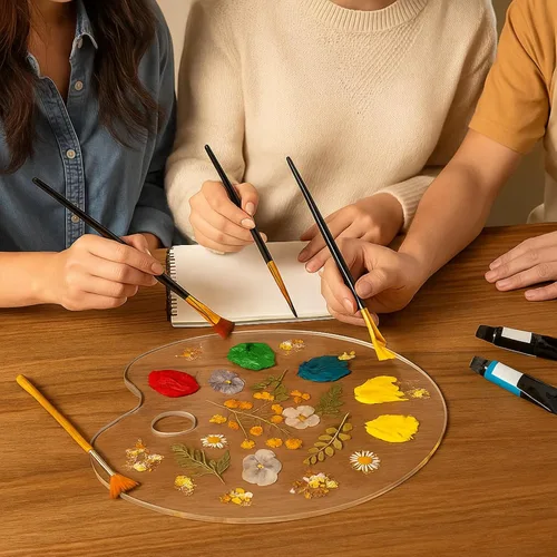 Miniatura 6 de Paletas de pintura botánica, artista de GUTE – Bandeja de pintura colorida para artistas de mezcla de colores, artistas, estudiantes y perfecto