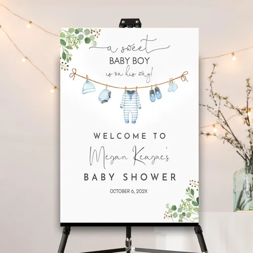 Miniatura 12 de Letrero personalizado de flores silvestres para baby shower, letrero de bienvenida para baby shower, decoración de fiesta de plástico con estacas