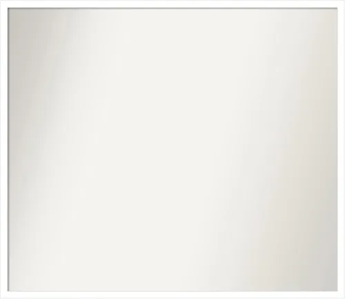 Miniatura 535 de Amanti Art Espejo de baño blanco para sobre el fregadero, 32 x 45 pulgadas, espejo de tocador rectangular blanco esbelto, marco de madera moderno