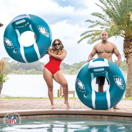 Miniatura 5 de BigMouth 42” Inflatable Pool Floats Officially Licensed NFL Fan Gear Merchandise Back Support Inner Tube for Adults and Teens