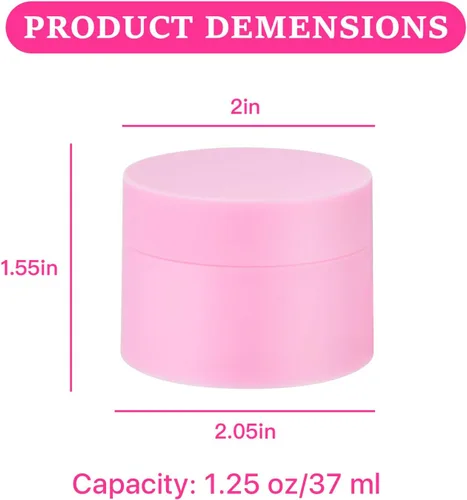 Miniatura 2 de Recipiente de plástico blanco para loción con forros interiores y tapas de cúpula para maquillaje, cosméticos, cremas, lociones, almacenamiento Rosa