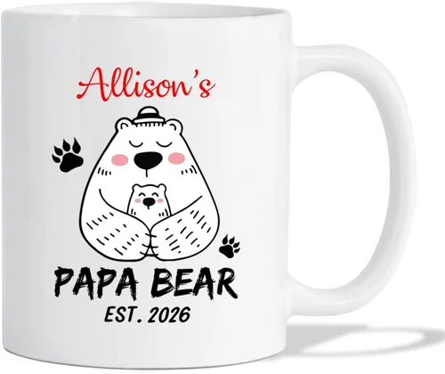 Miniatura 14 de Taza de café con texto en inglés "Best Grandpa Ever", regalo para el día del padre, taza de café personalizada para abuelo, tazas blancas de 11 Taza