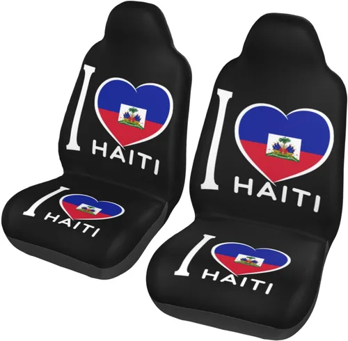 Miniatura 10 de I Love Colombia - Juego completo de 2 fundas universales para asientos delanteros, se adapta a la mayoría de automóviles, SUV y camiones