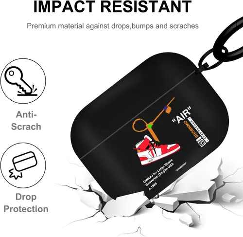 Miniatura 3 de Gedicht Funda para Airpods Pro con cordón, bonitos zapatos deportivos de dibujos animados, funda protectora de TPU suave resistente para Apple