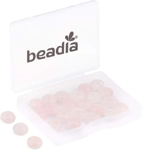 Miniatura 12 de BEADIA Cuentas de jade amarillo natural rondelle con orificio grande (5.5mm) cuentas sueltas semipreciosas para hacer joyas 0.55x0.295 pulgadas 12