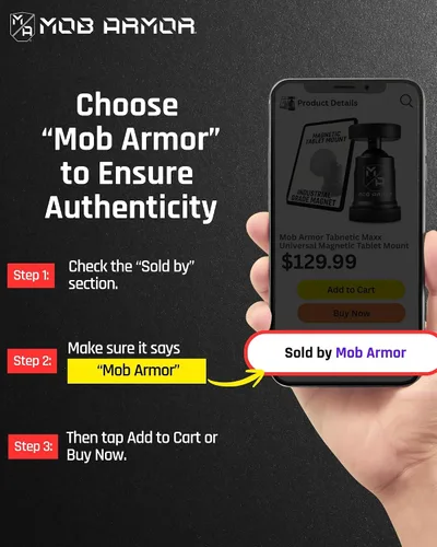 Miniatura 6 de Mob Armor Tabnetic Maxx - Soporte magnético universal para tableta, para camiones, automóviles, caravanas, equipo pesado, montaje adhesivo