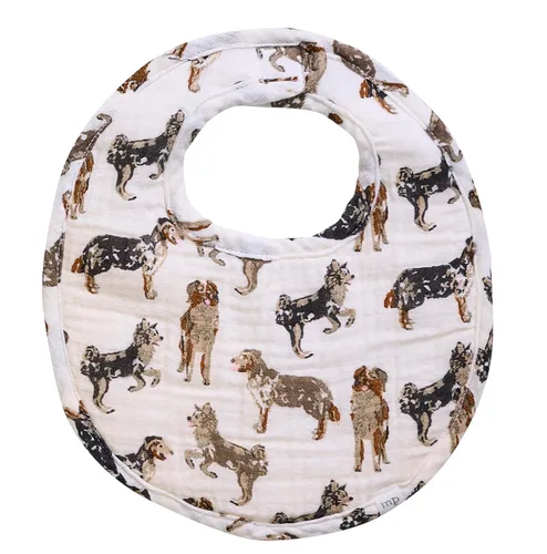 Miniatura 3 de Mud Pie Babero y oruga con estampado de perro Bulldog, Aussie