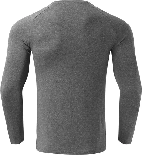 Miniatura 45 de Camisas de compresión atléticas de manga larga para hombre, capa base, camisa de entrenamiento atlético, camisas de compresión, camisetas deportivas