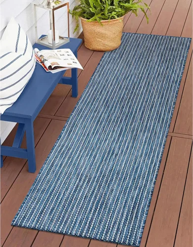 Miniatura 36 de Liora Manne Carmel - Alfombra tejida de perfil bajo de fácil cuidado para interiores y exteriores, color aguamarina, 6 pies 6 pulgadas x 9 pies 4