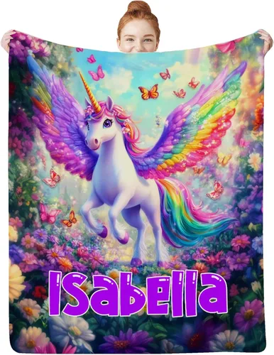 Miniatura 8 de Artsadd Mantas personalizadas con nombre para bebés niños y niñas, mantas de bebé personalizadas con nombre, manta personalizada para niños