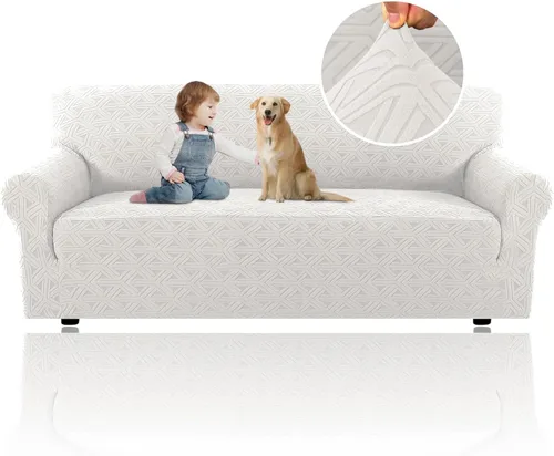 Miniatura 34 de H.Versailtex 2025 Fundas de sofá Jacquard para sofá de 3 cojines, 1 pieza de fundas elásticas para sofá, protector de muebles antideslizante, suave