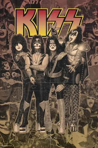 Miniatura 2 de Póster laminado de destructor de besos con portada de álbum, mercancía coleccionable, póster de música de metal pesado, arte de pared de borrado