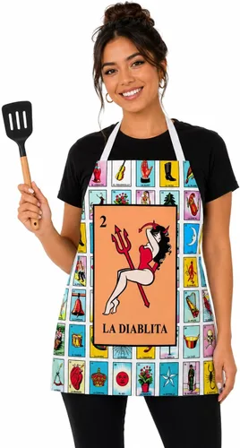 Miniatura 6 de Leos Imports Loteria Card - Delantal de bingo mexicano con bolsillos