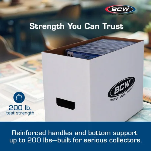 Miniatura 4 de BCW Caja de almacenamiento de cómics graduada, 10 unidades, papel corrugado blanco duradero, compatible con CGC Comics, capacidad para cómics de 35