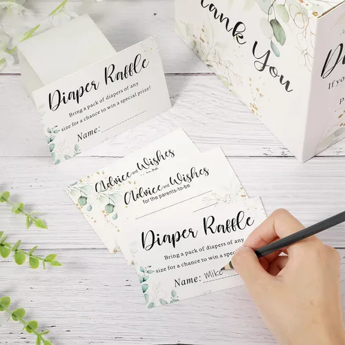 Miniatura 6 de Pajean - Rifa de pañales para fiesta de baby shower con 50 boletos de vegetación