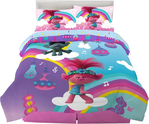 Miniatura 18 de Franco Ropa de cama súper suave para niños, juego de edredón y sábanas, 5 piezas, tamaño completo, Batman