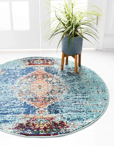 Miniatura 35 de Unique Loom Vita Collection - Alfombra saturada con degradado tradicional sobre teñido, 2 pies 2 pulgadas x 3 pies, turquesa/azul marino